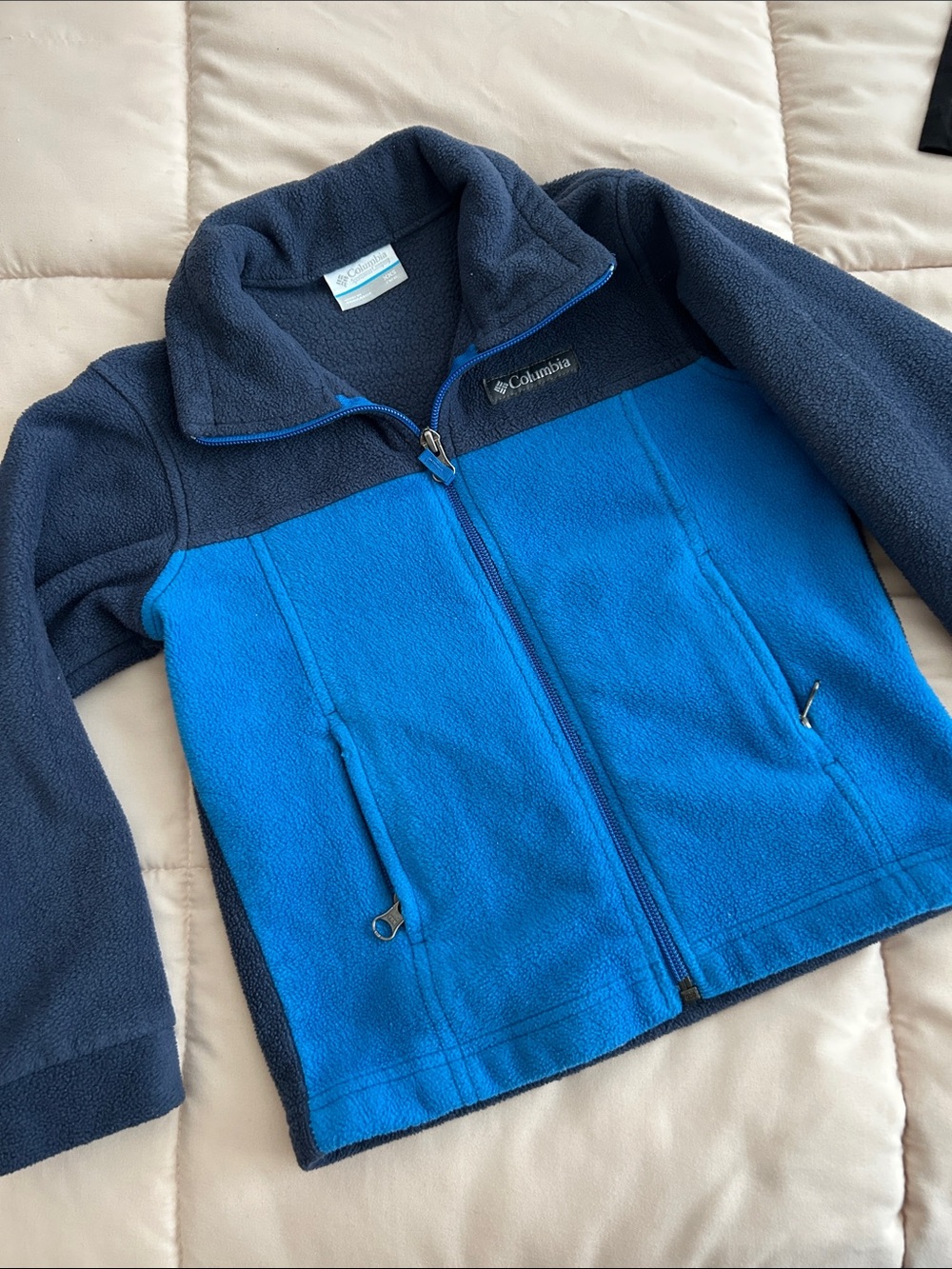 Columbia Kids Blue Two-Tone Full-Zip Fleece Jacket